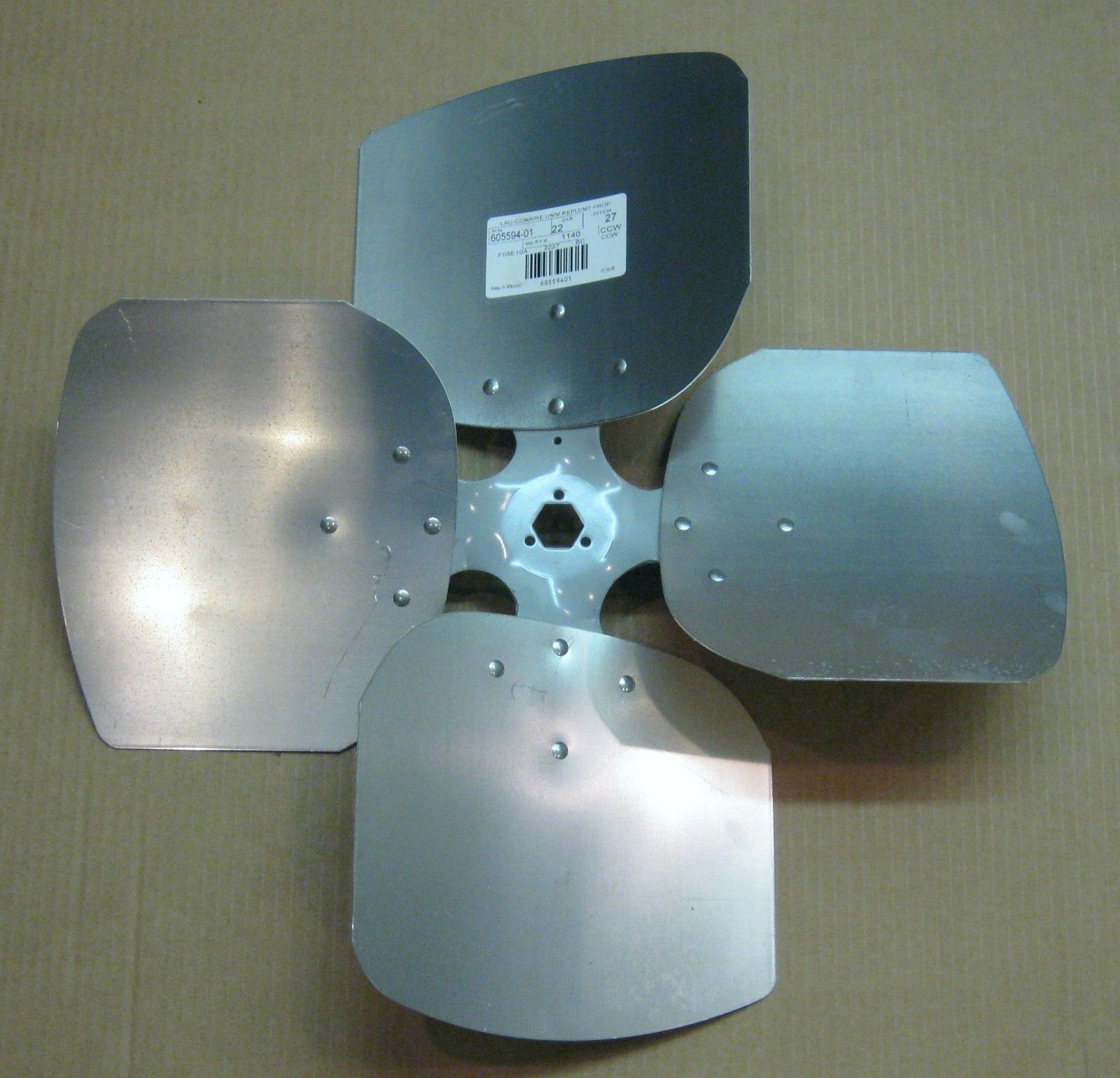 Lau 60559401 22″ Fan Blade CCW Rotation 27 Degree Pitch 4 Blades