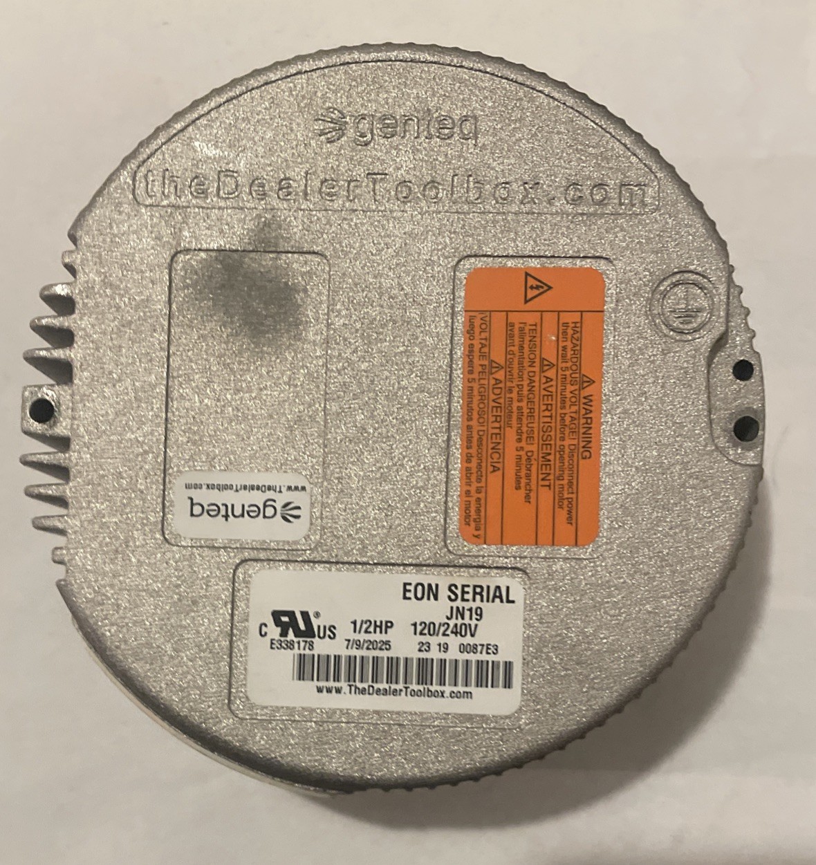 Genteq EON SERIAL JN19 Module Only 1HP 120/240V Dated 7/9/2025