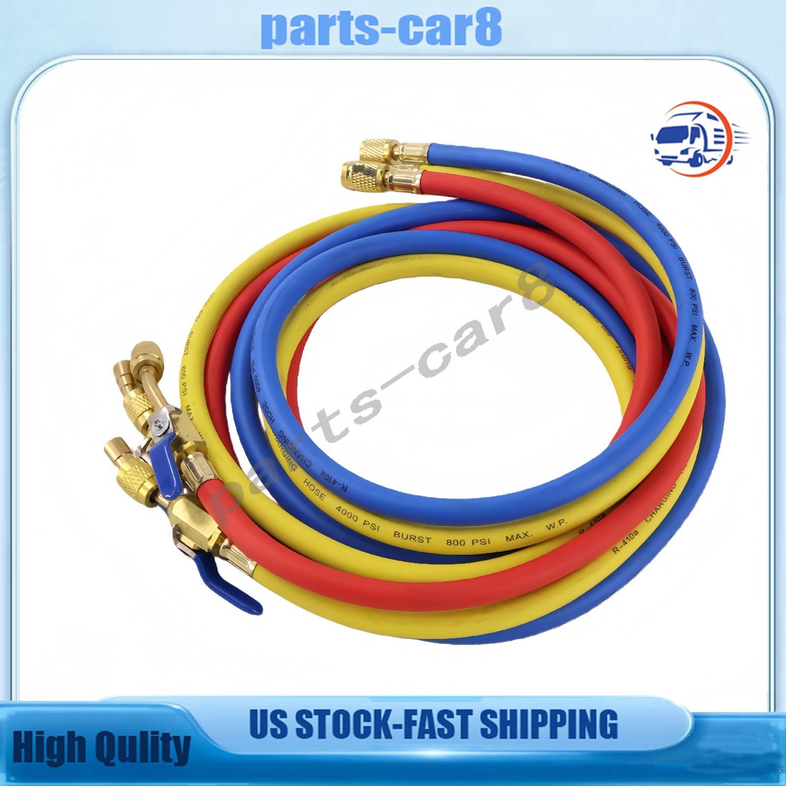 NEW 3Pack 29986 For R-410A Refrige Plus II 1/4″ Hose with Compact Ball Valve 72″