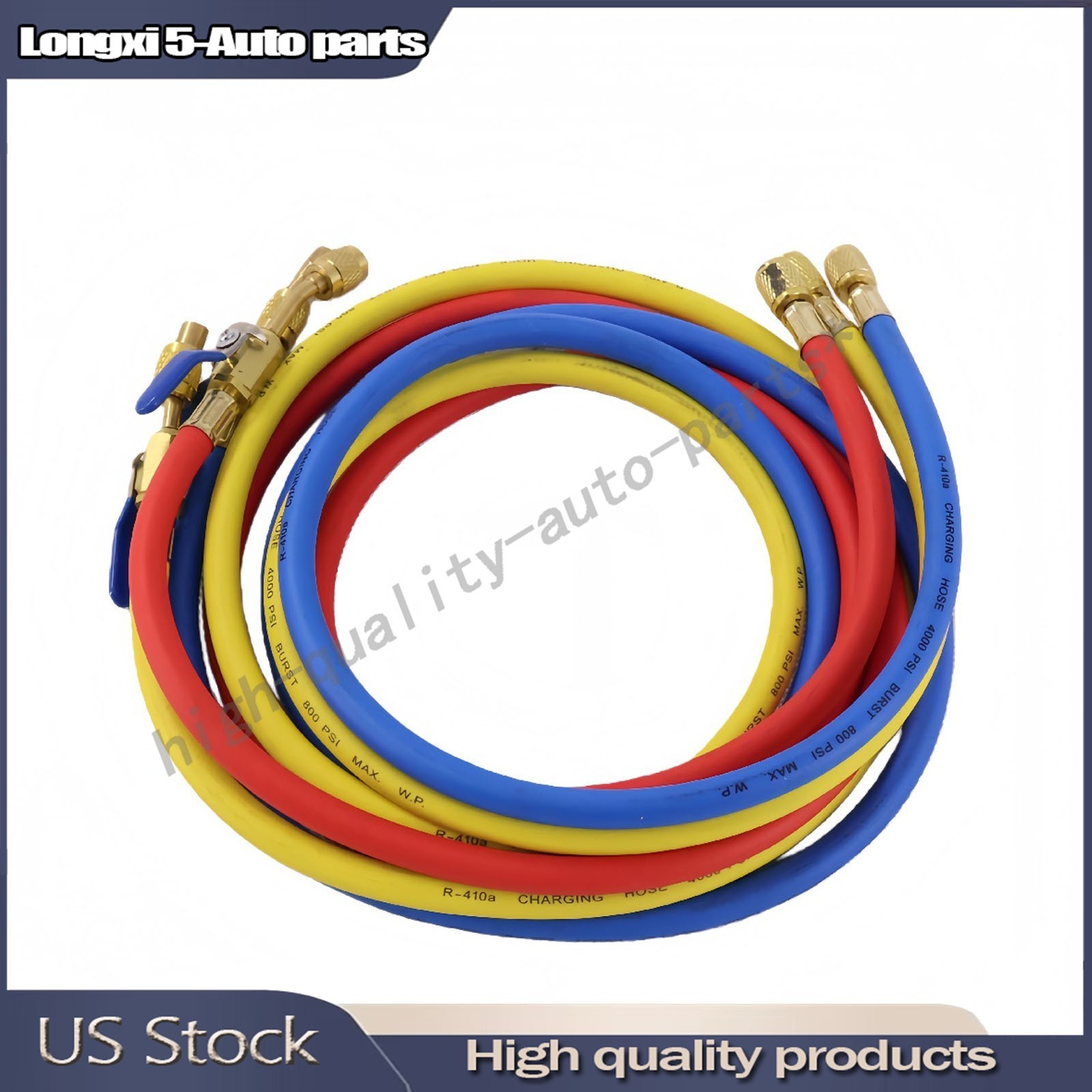 3Pack 29986 Plus II 1/4″ Hose with Compact Ball Valve 72″ Fits R-410A Refrige