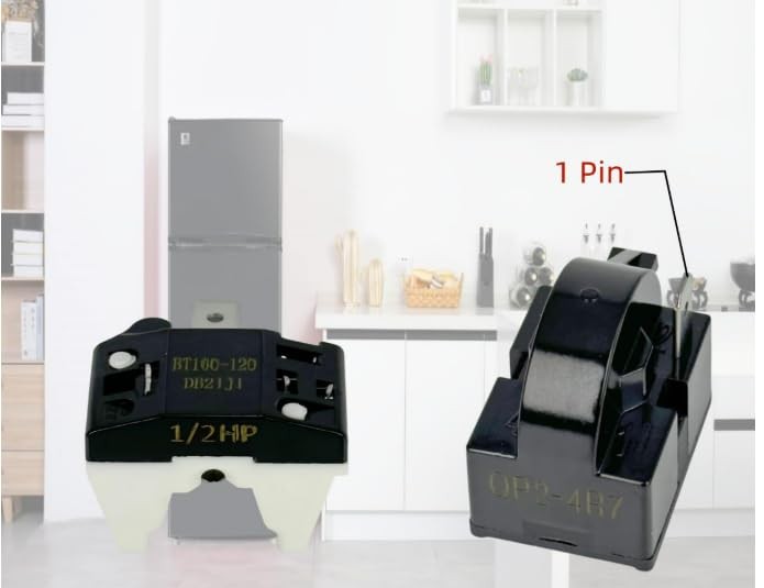 (2 Pieces in) QP2-4R7 QP2-4.7 PTC Starter Relay 1 Pin Refrigerator Starter…