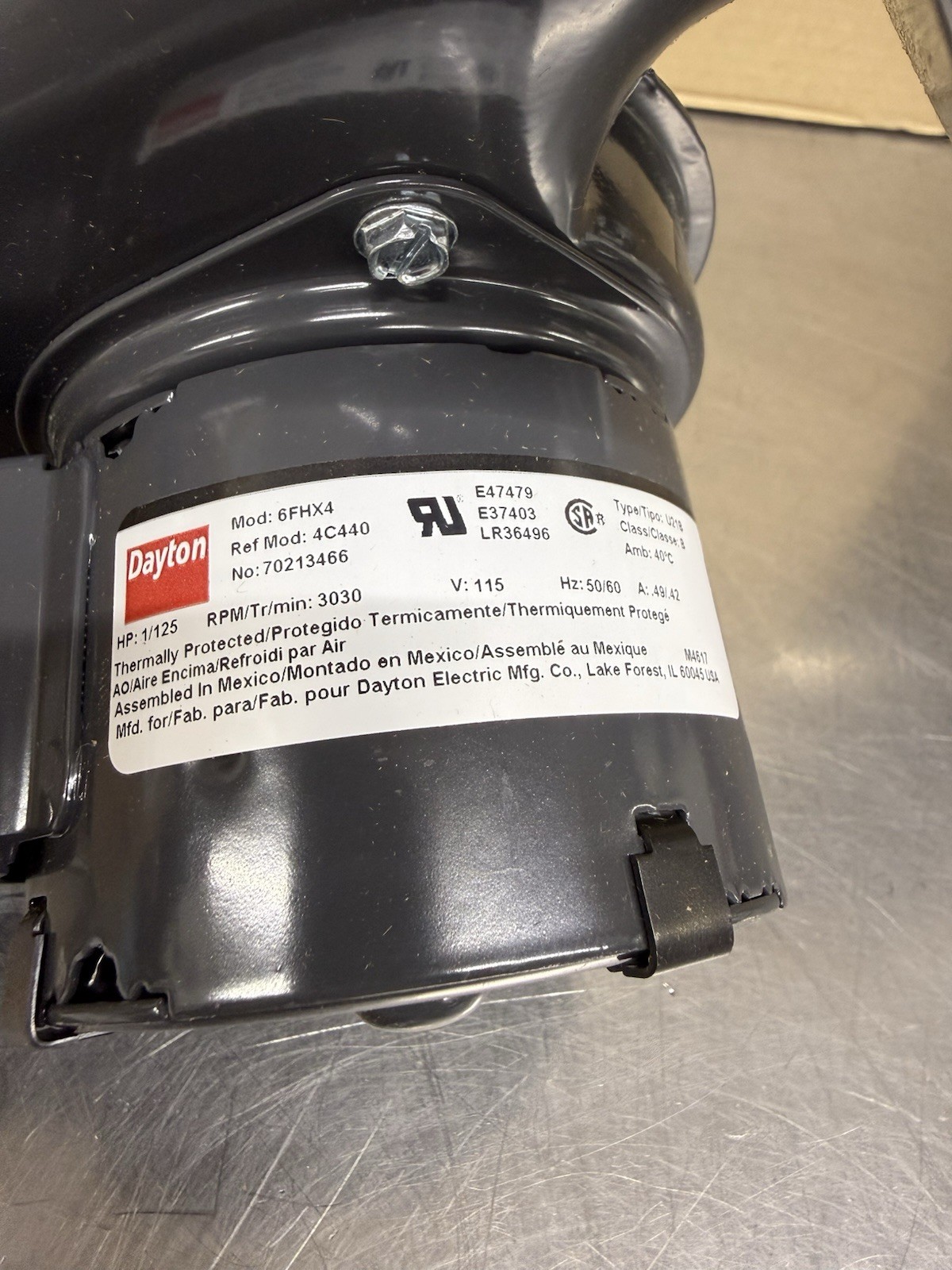 Dayton 6FHX4 Shaded Pole Blower Ref Model 4C440 New Made In USA