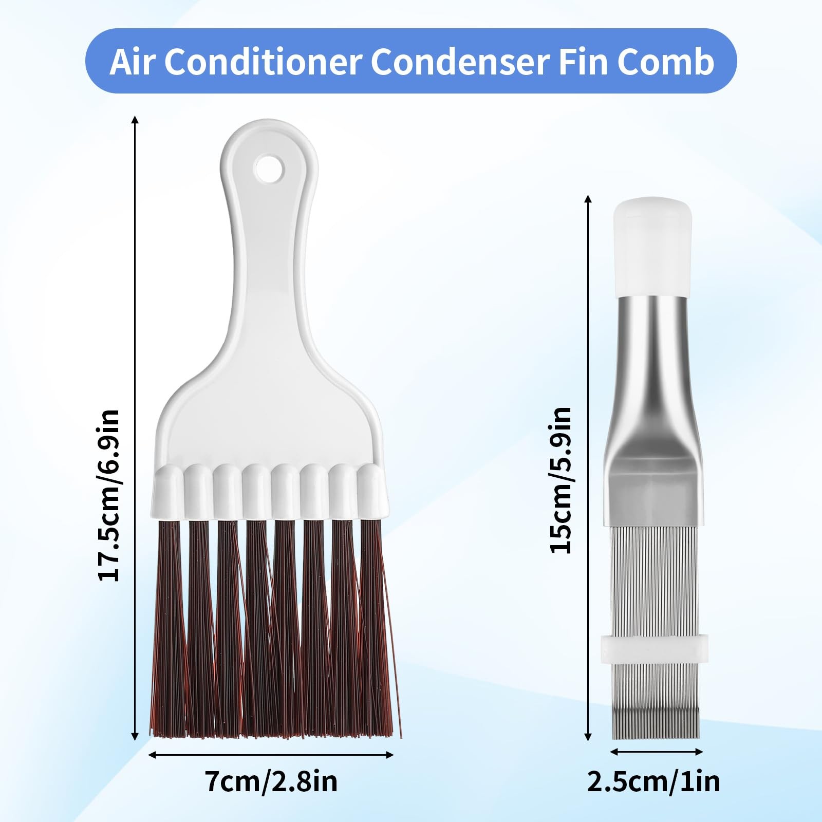 Air Conditioner Condenser Fin Comb, 2 15 x 2.5 cm and 17.5 x 7 cm, As Shown