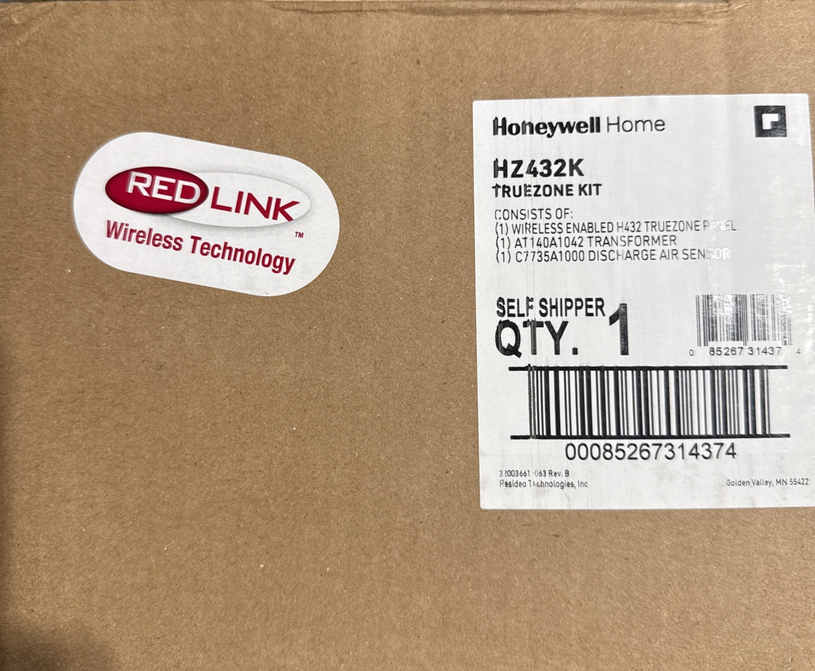 Honeywell Home HZ432K TrueZONE HZ432 Panel Kit – Grey