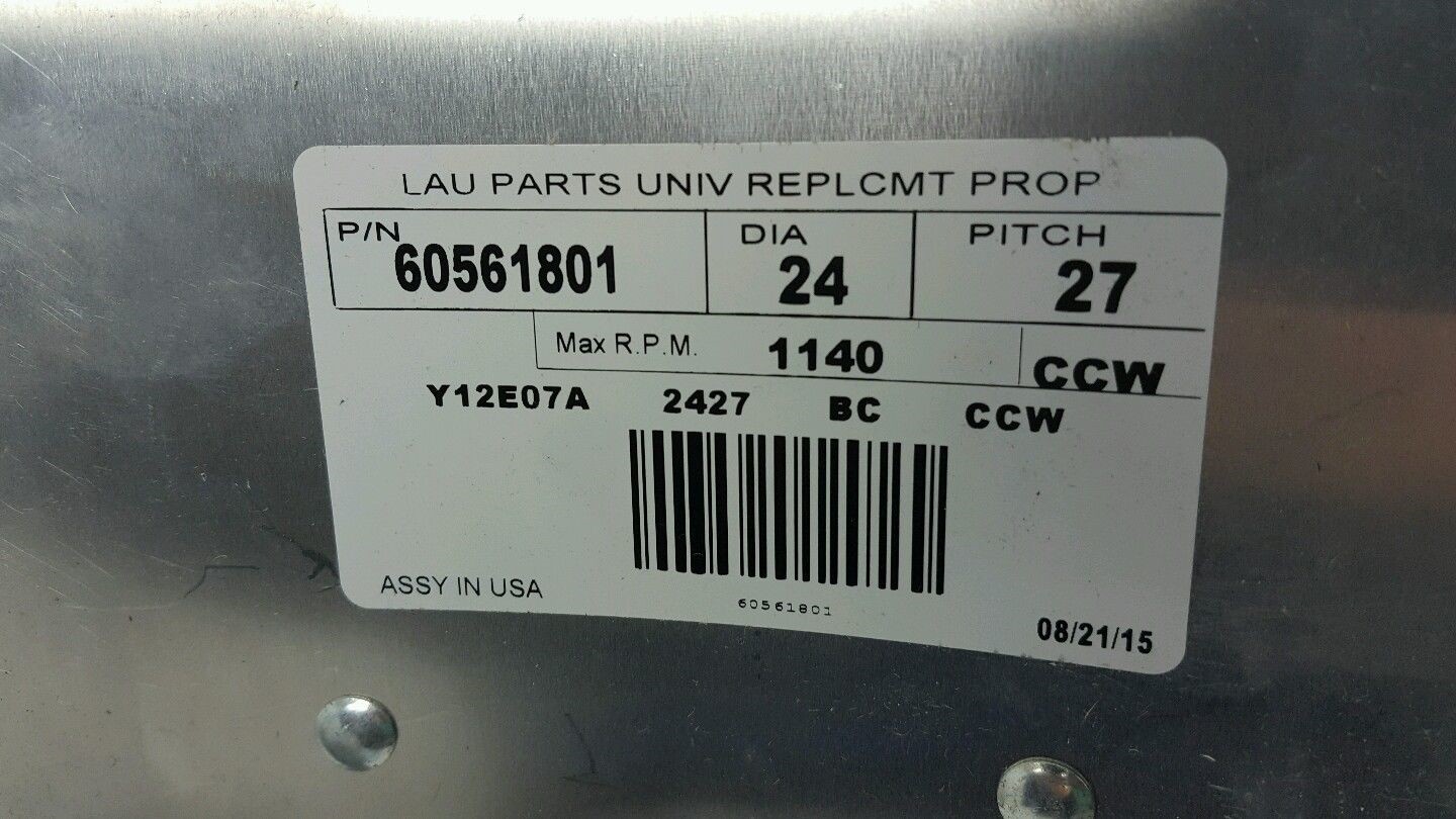 60-5618-01 Lau 24″ Diameter 27 Degree Pitch 5 Blade CCW Fan 5C2427CCW