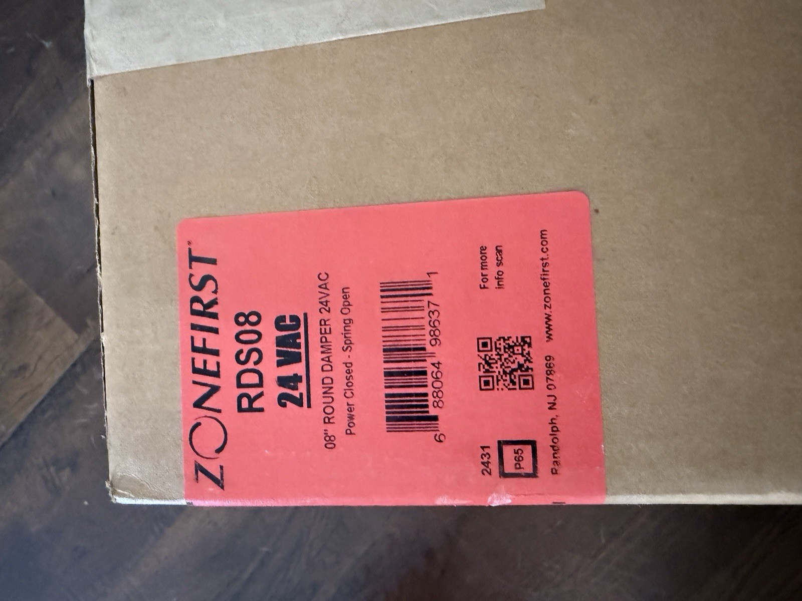 08″ Round Damper 24VAC Power close – Spring Open