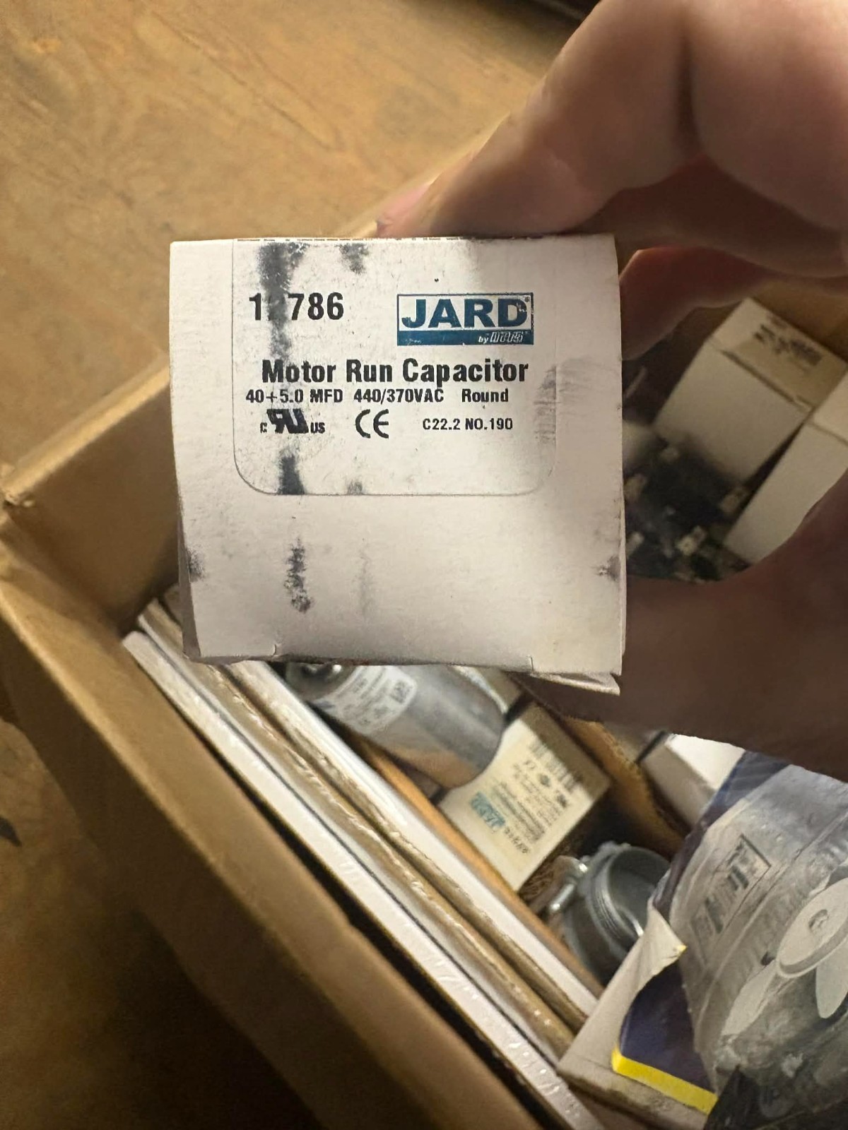 40 + 5 uF Jard by MARS 12786 MFD 440V Motor Run Capacitor, Round