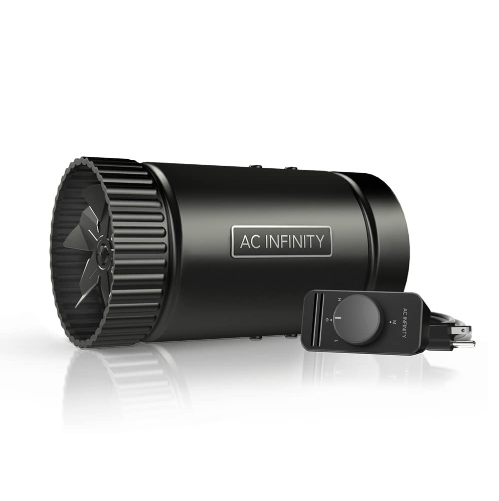 AC Infinity RAXIAL S4, Inline Booster Duct Fan 4” with Speed Controller Low …
