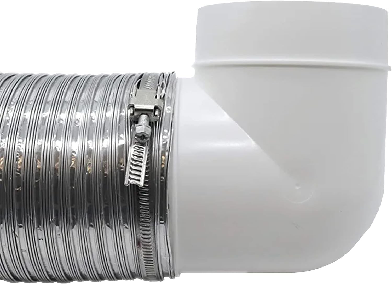 90 Degree 4 Inch Duct Elbow Pipe Connector – Round Flexible, Rigid PVC Pipe, Duc