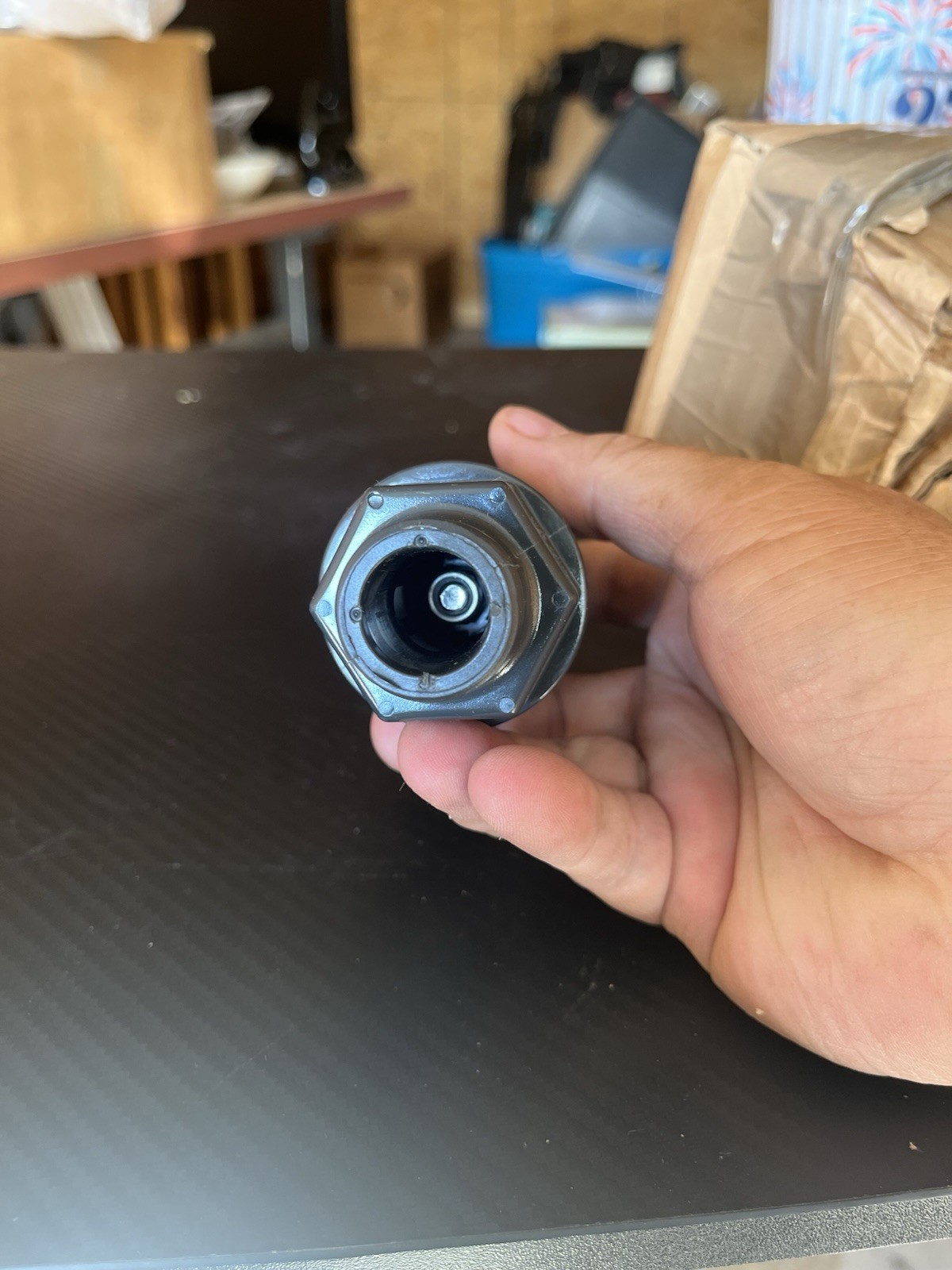 Dayton 22A608 Poly Muffler, 3/4 in Black Poly, 40 Micron, 120V 0.7A