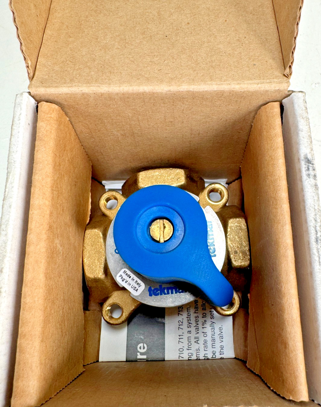 TEKMAR 711 3-Way Mixing Valve 1″ NPT Brass *NIB*