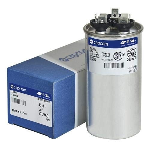 27L880 45+5 uF MFD 370 Volt VAC Round Run Capacitor Replacement for Genteq GE