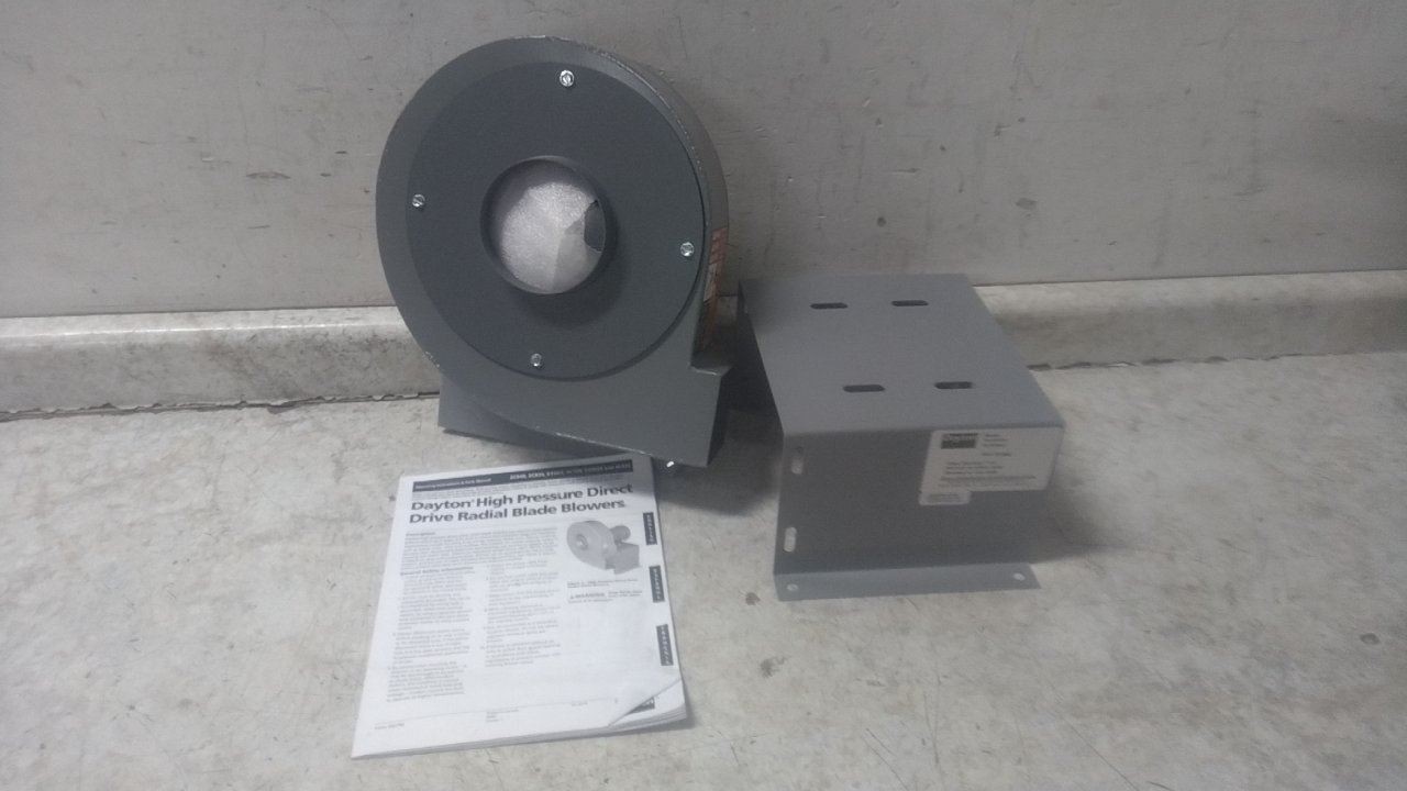 Dayton 2C940 7-3/4 In Wheel Dia 252 Max CFM High Pressure Blower w/out Motor