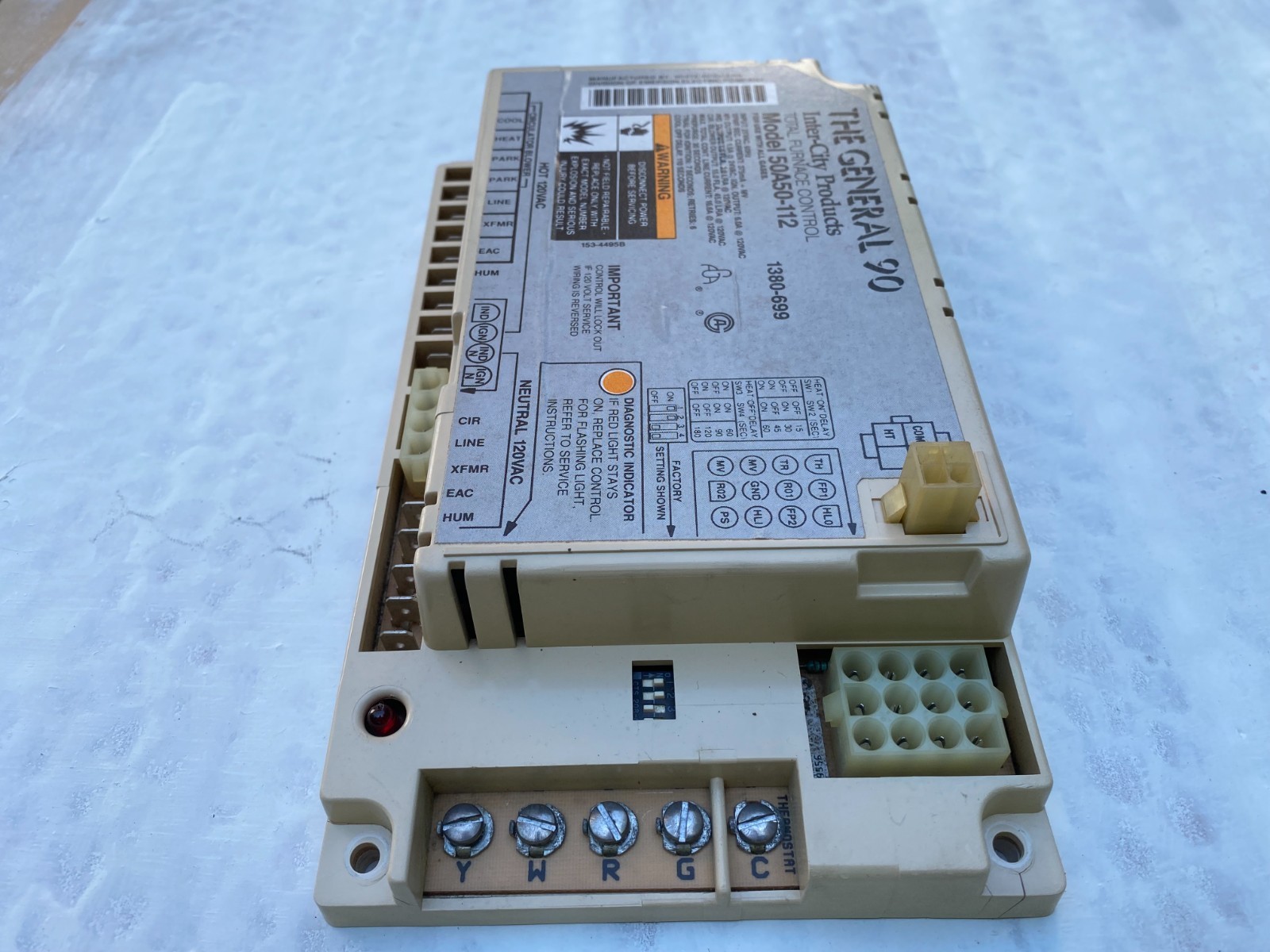 White-Rodgers 50A50-112 1380-699 Total Furnace Control The General 90