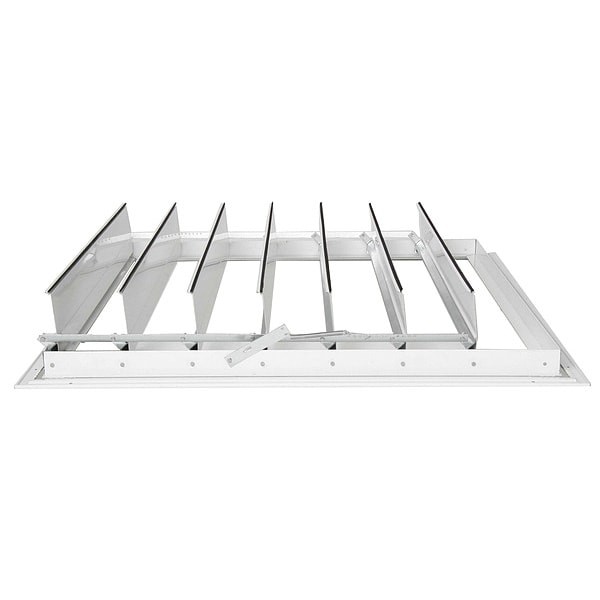 Dayton 3Hhr5 36 In Manual Damper, 33 In X 38 In, Aluminum