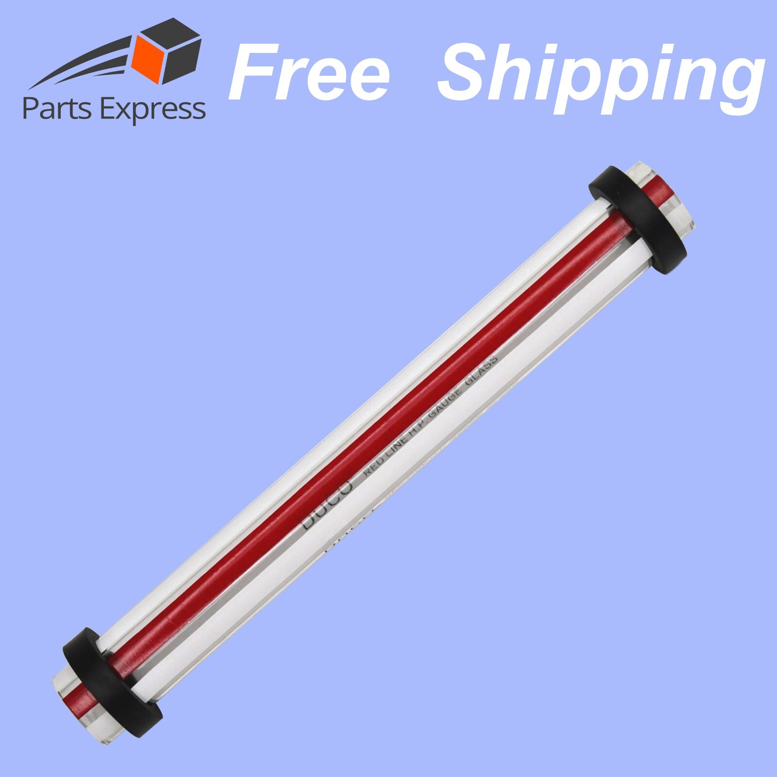 DUCO® Red Line Boiler Sight Gauge Glass (5/8″ OD x 7-3/4″ L) for High-Pressure