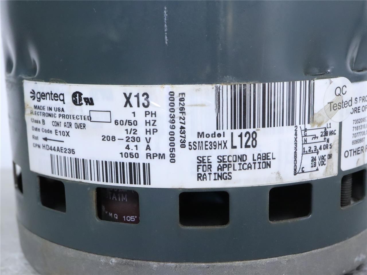 Genteq ECM X13 5SME39HXL128 Furnace Blower Motor 1/2HP 208/230V HD44AE235