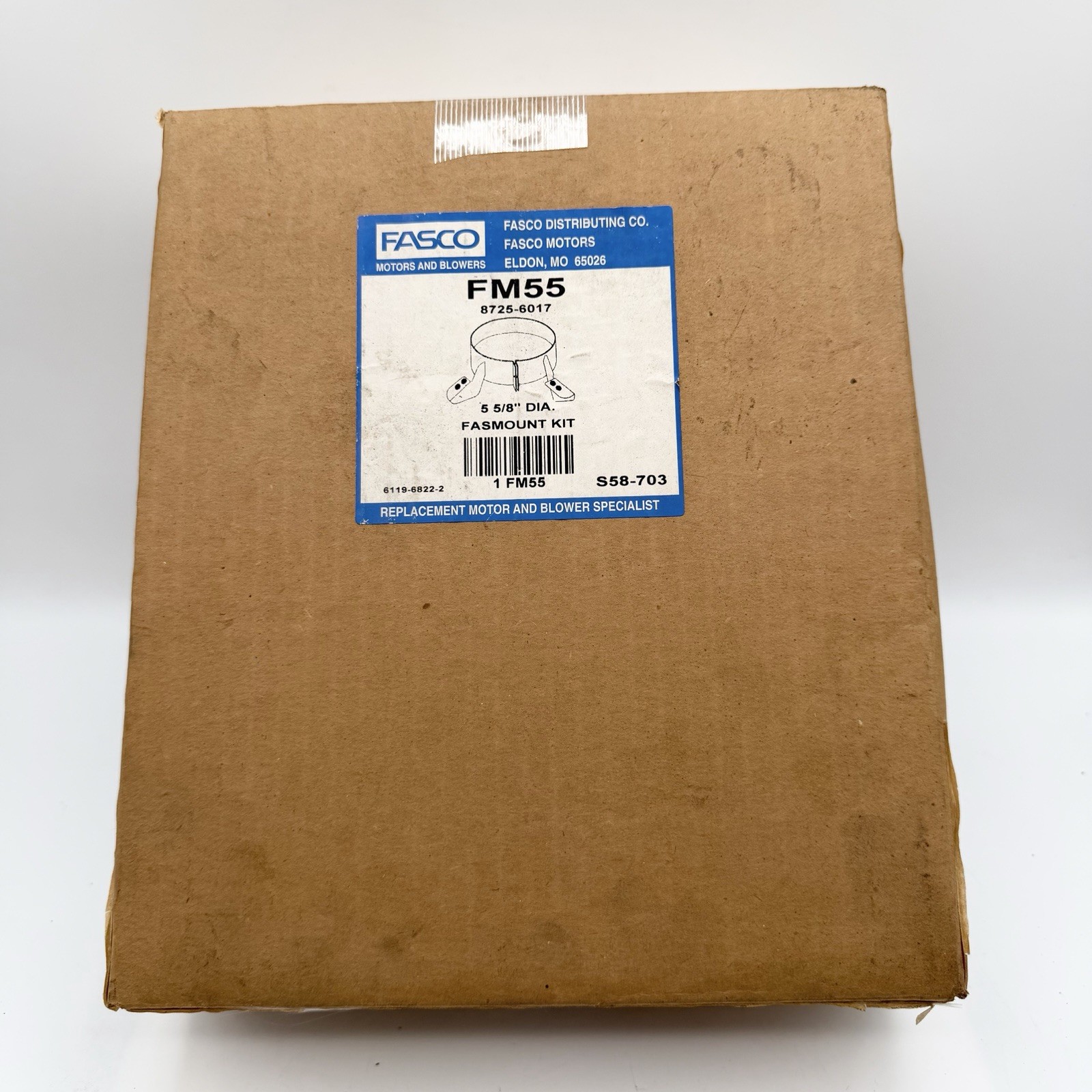 Fasco FM55 8725-6017 5-5/8in 3-Leg Torsion Flex Mount Bracket Blower UL CSA