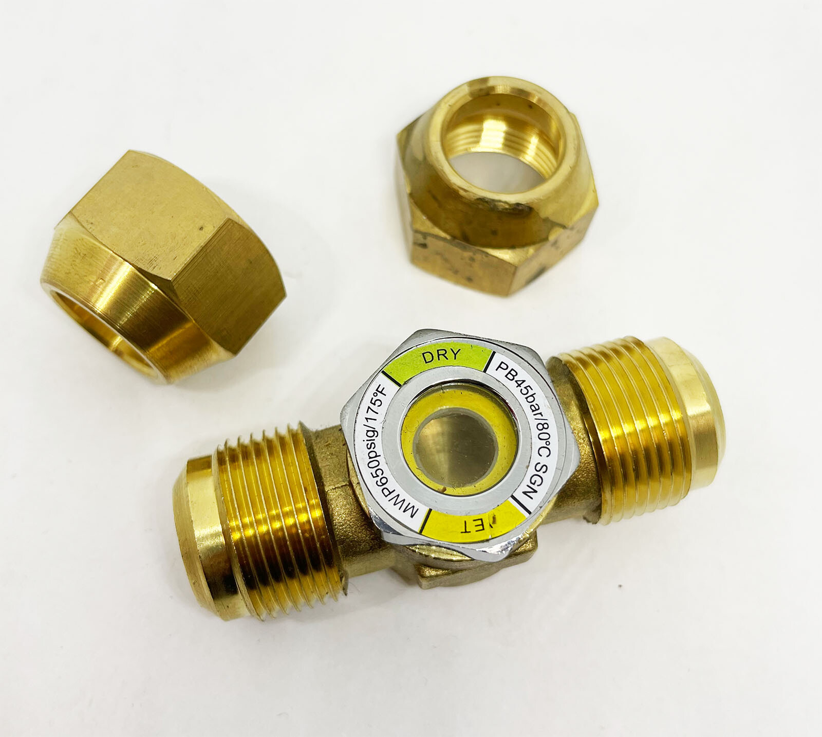 HVAC COPPER LINE SET PIPE FLARING JOINT CONNECTOR W/ SIGHT GLASS 1/4 1/2 3/8 5/8