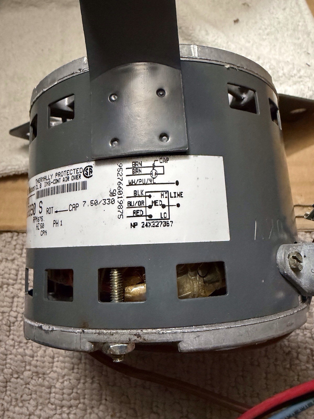 GE Motors Blower Motor 5KCP29DG6890S 5KCP29DG4243BS 110V 0.60A 1PH