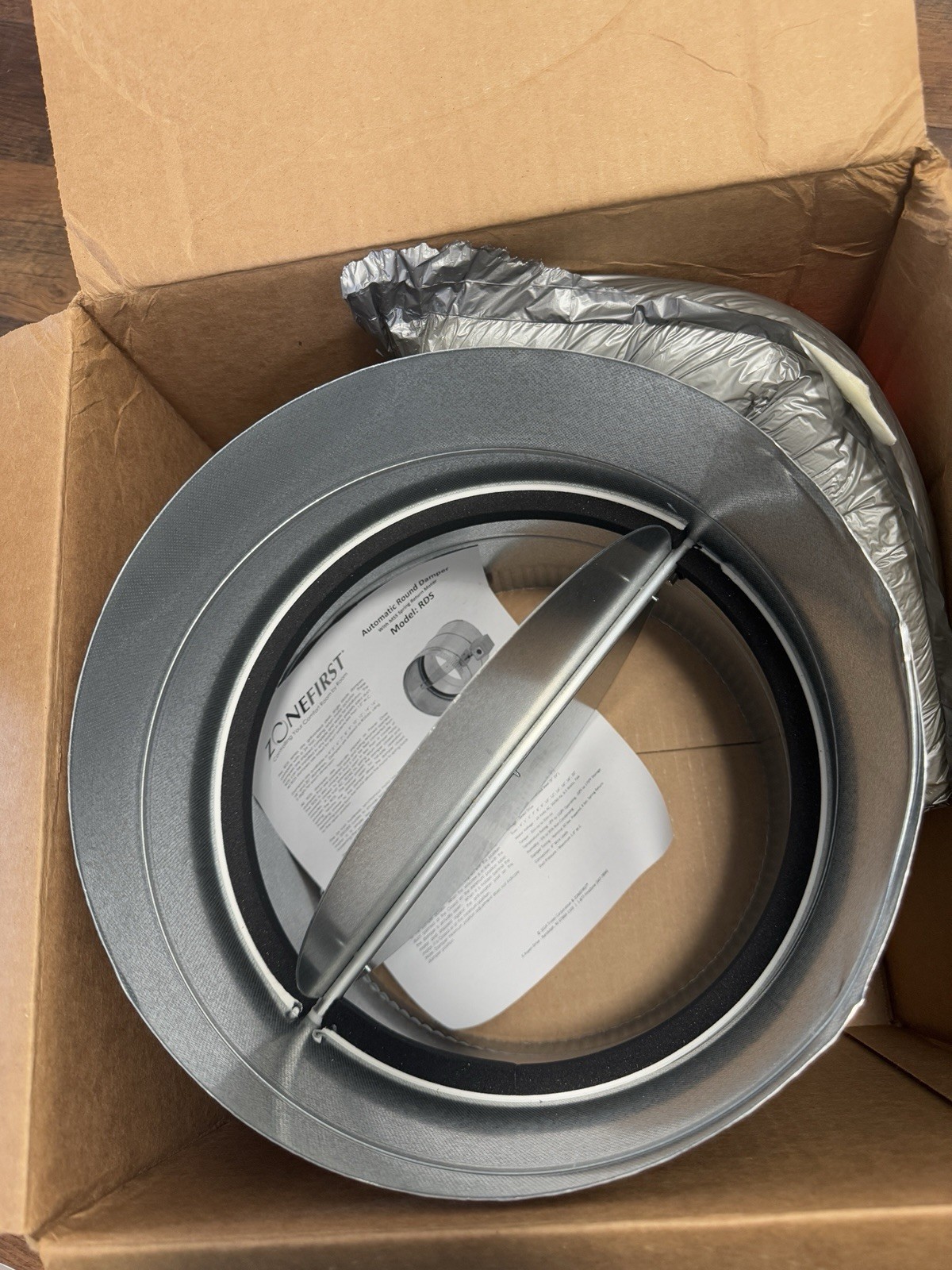 12″ Round Damper RDS12 24VACPower Closed