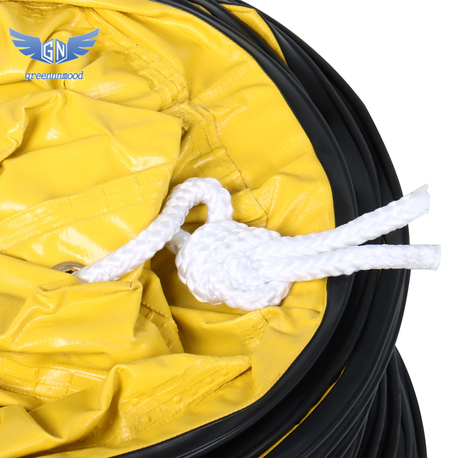 25ft L Φ8Inch PVC Flexible Duct Hosing Retardant with Adjustable Rope & D-Ring