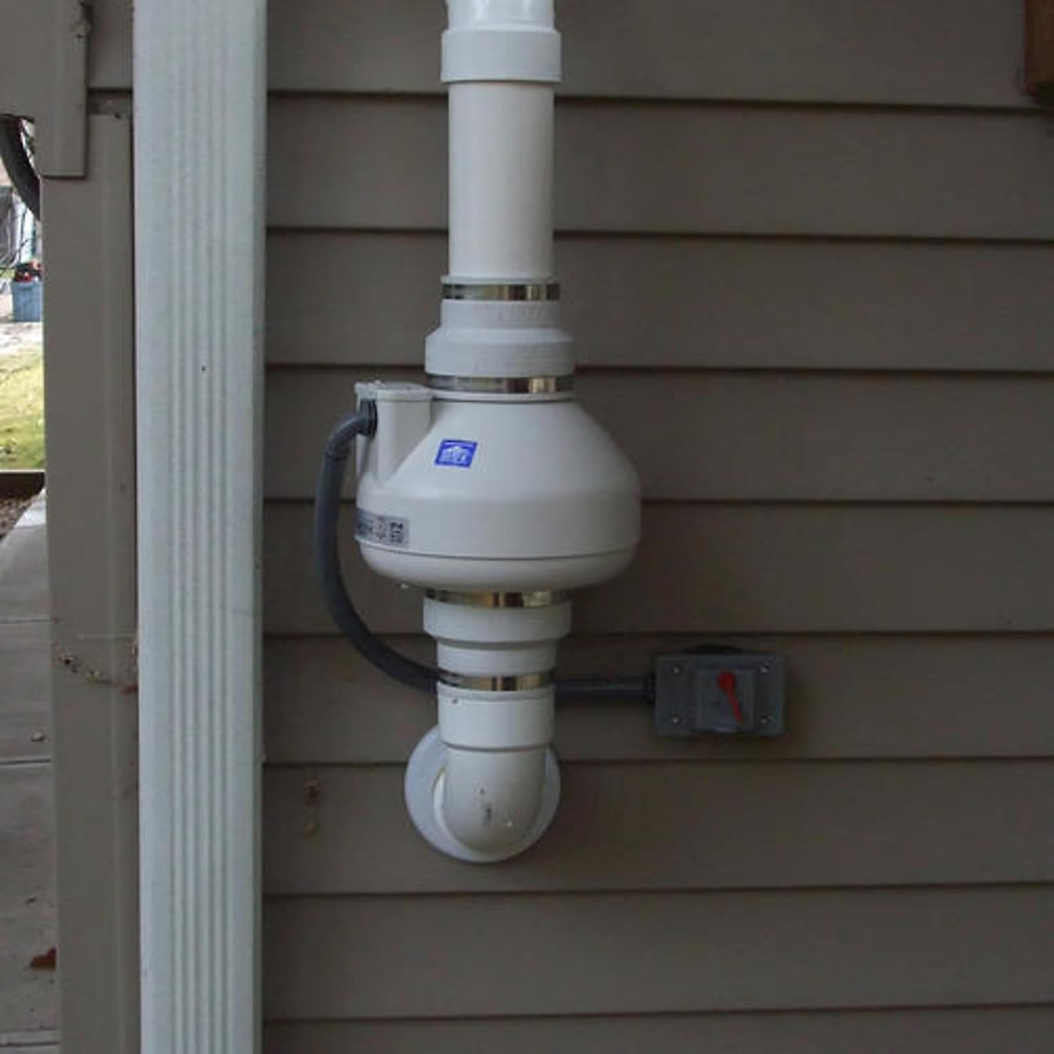 RP145C Radon Fan P/N 23030-1 Inlet/Outlet Diameter of 4.5