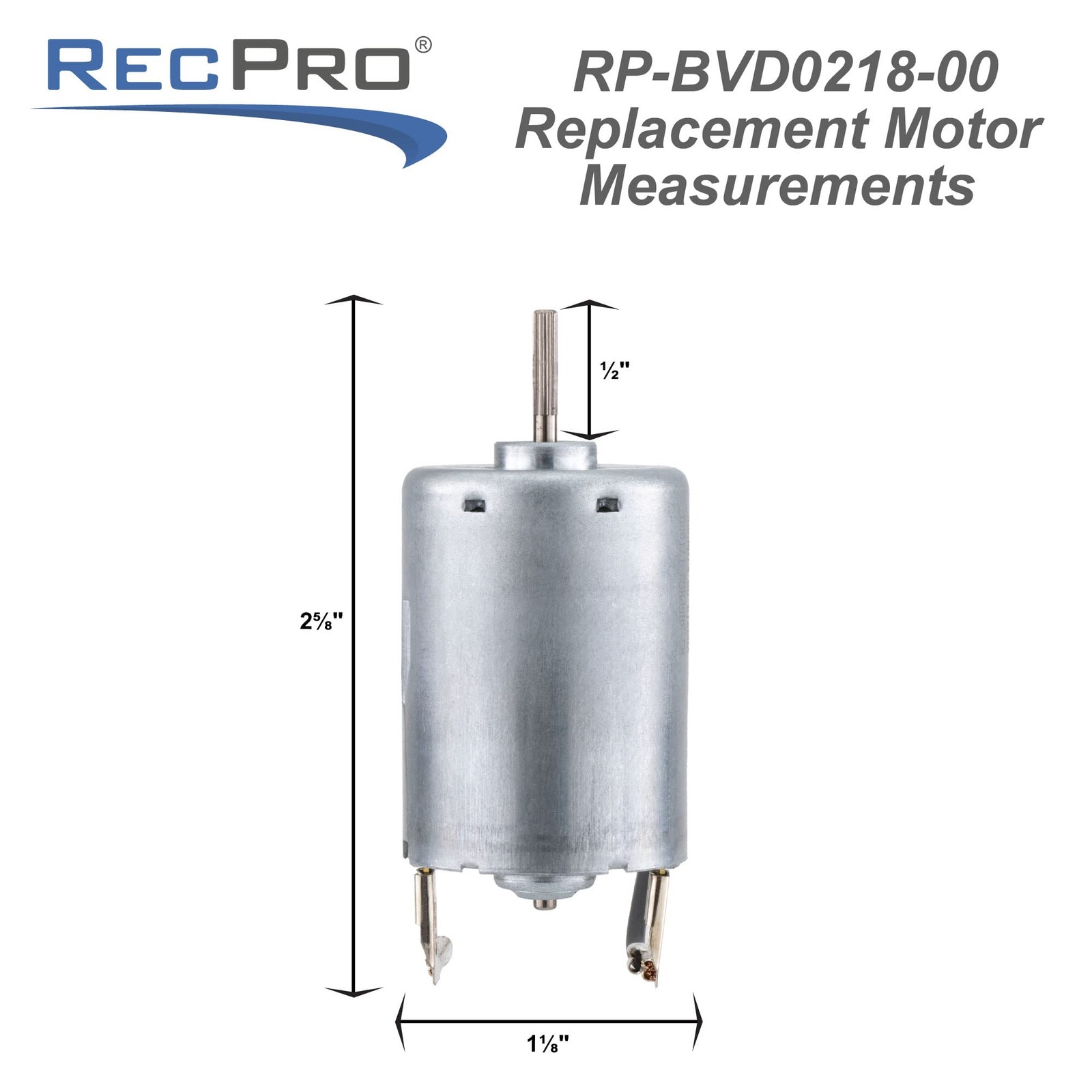 RecPro BVD0218-00 12V DC Fan Motor Compatible with Ventline Ventadome Lids and