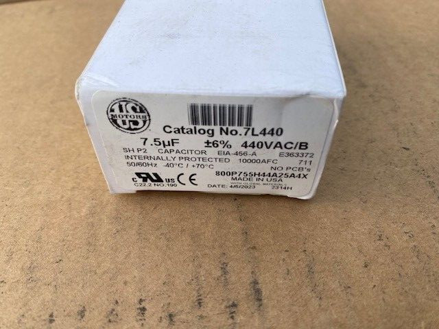 US MOTORS RUN CAPACITOR 7L440 7 MFD 440 V OVAL – BUY MORE & SAVE!!!