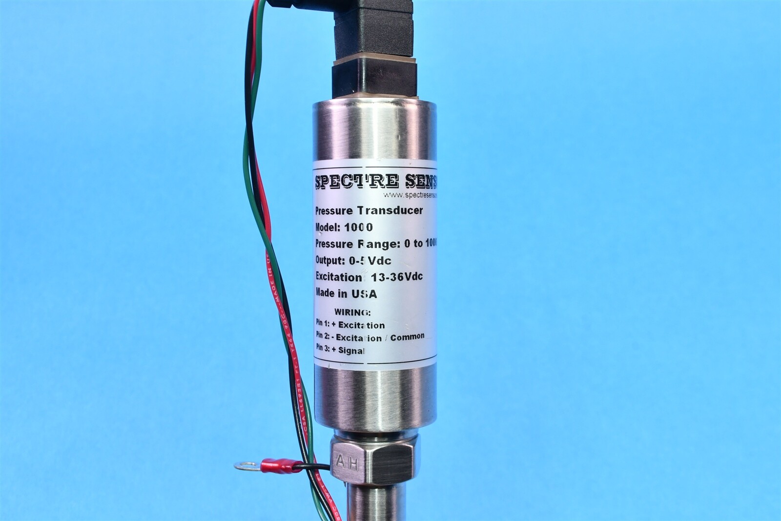 Spectre Sensors Model 1000 General Purpose Pressure Transducer 1000PSIA 0-5 Vdc