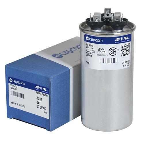 Capcom Capacitor Dual Run 35/3 uf MFD 370 Volt Fits GE Genteq 97F9472 Z97F9472