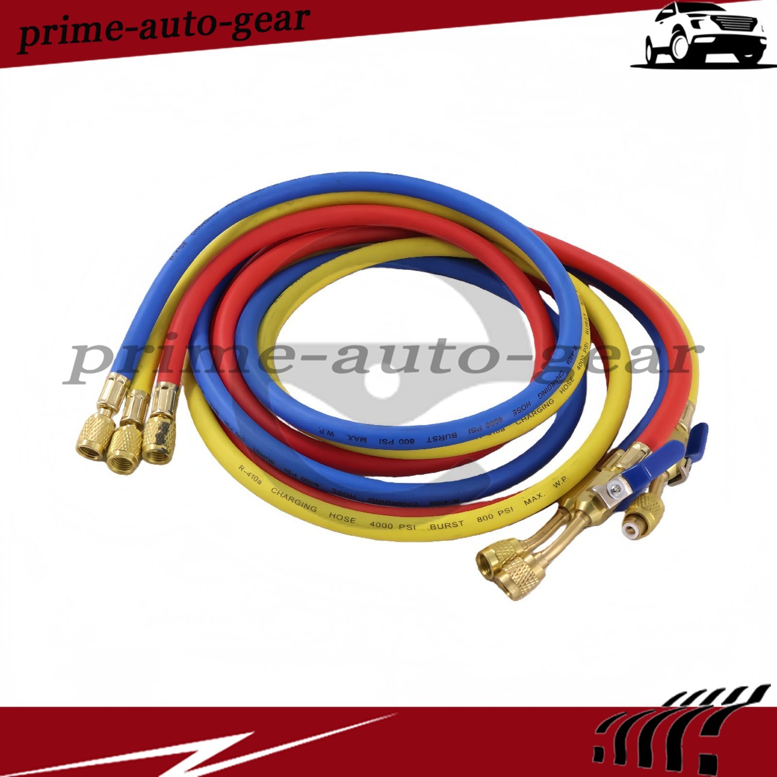 3Pack 29986 Plus II 1/4″ Hose with Compact Ball Valve 72″ for R-410A Refrige
