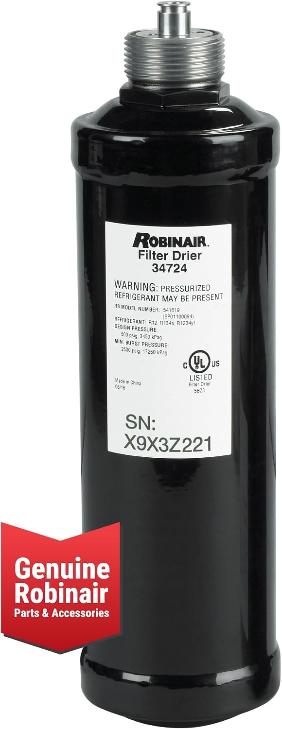 Robinair 34724 Spin-On A/C Recycling Filter Drier Replacement Filter
