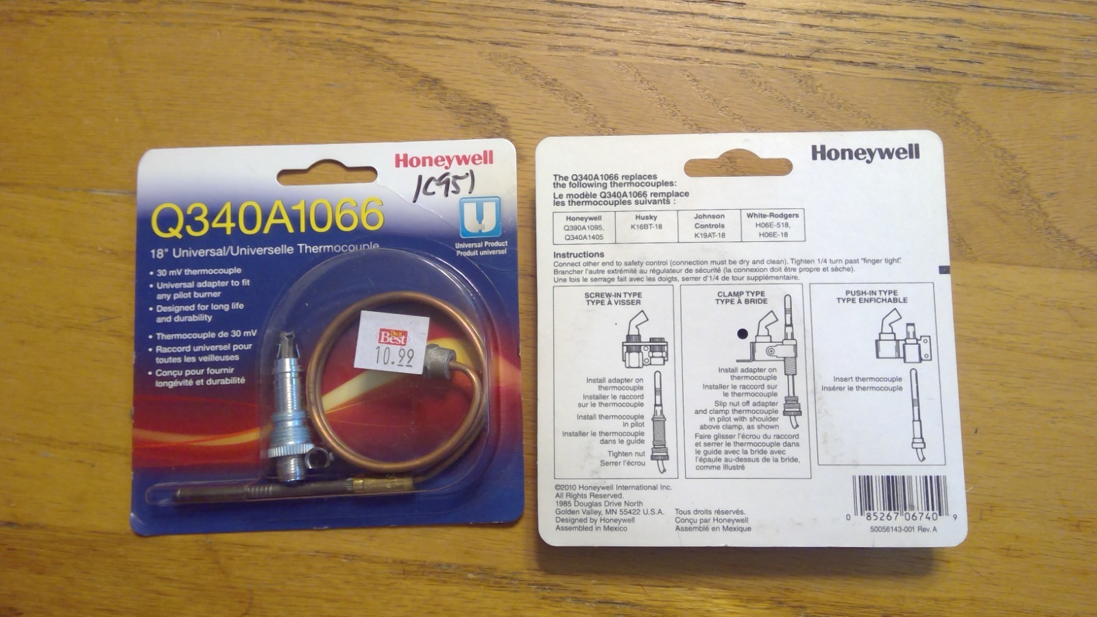 New Resideo Lot Of 2 Q340A1066 18″ Universal Thermocouple 30 mV Thermocouple