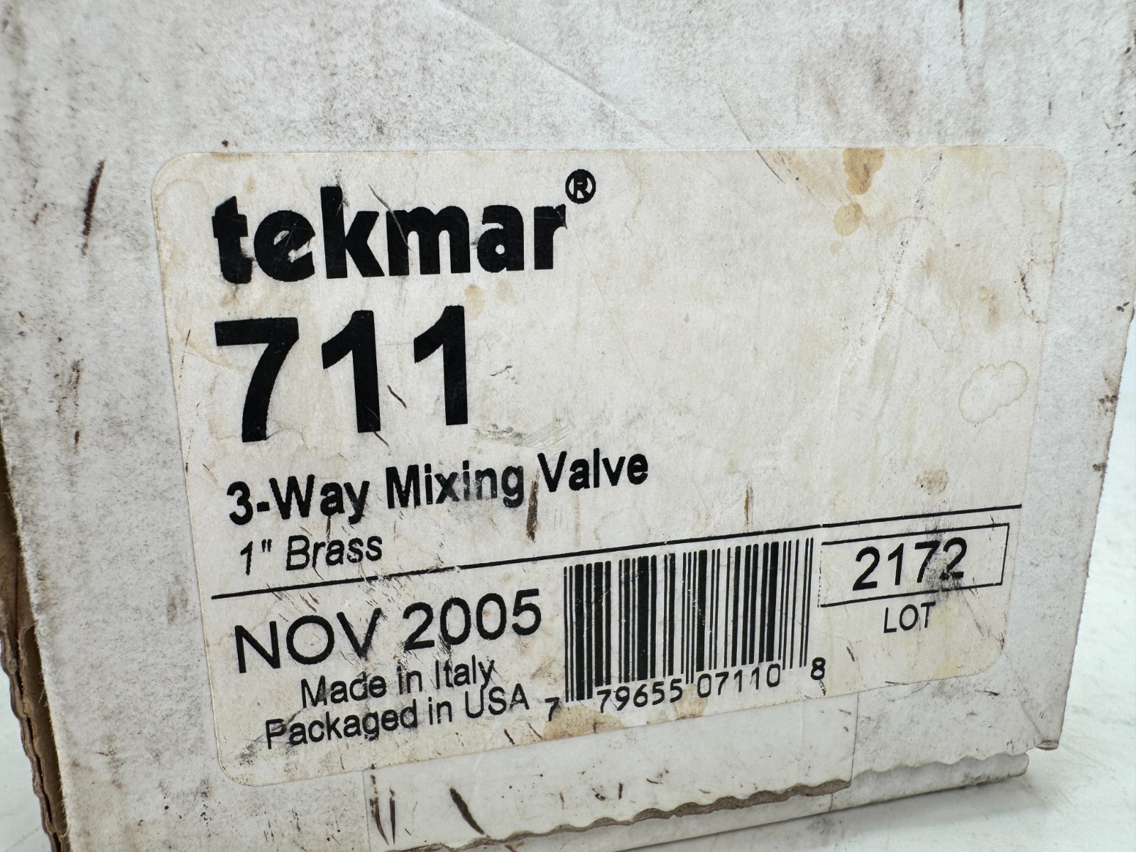 TEKMAR 711 3-Way Mixing Valve 1″ NPT Brass *NIB*