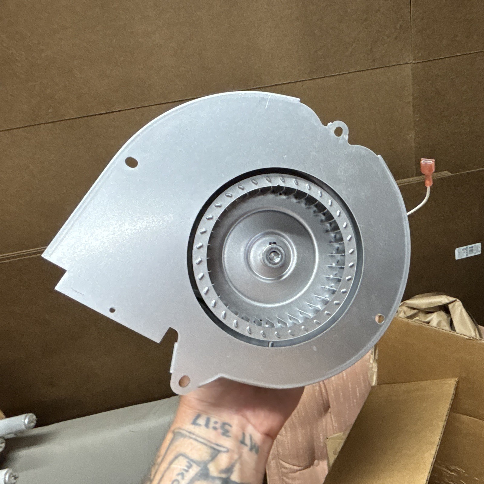 Goodman Inducer Motor Assembly With Capacitor And Fan Blade.