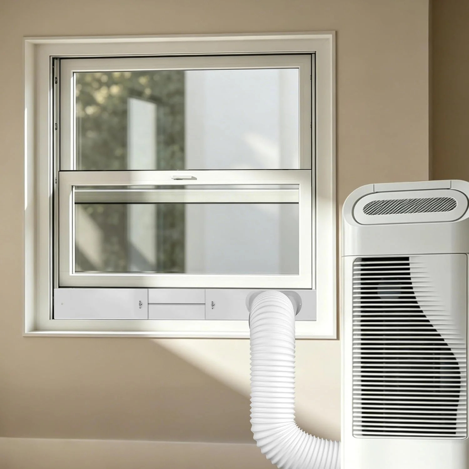 Portable Air Conditioner Window Vent Kit – Adjustable AC Window Kit Fits Sliding