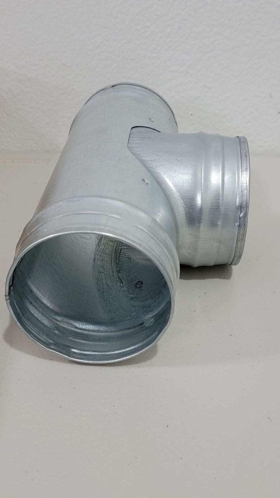 Europlast Duct Tee 4 Inch Galvanized Steel 3-Way Vent Fitting HVAC Round New