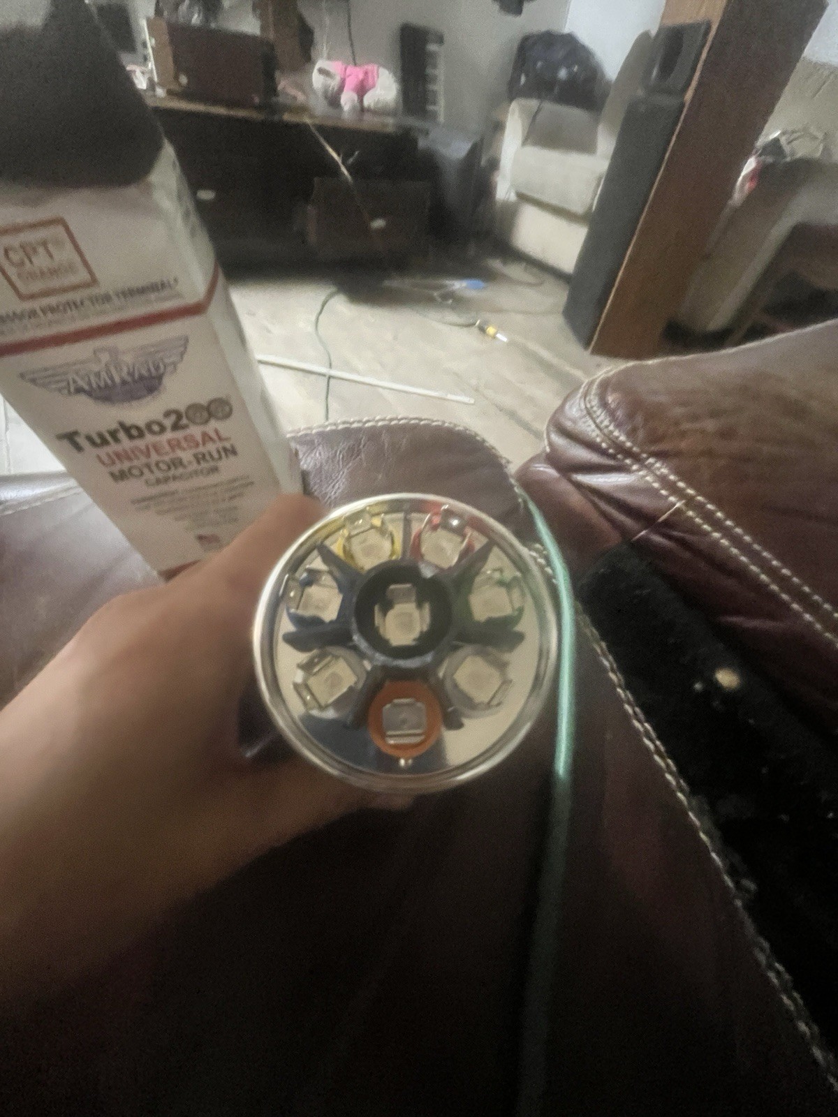 AmRad Turbo 200 Universal Motor-Run Capacitor 440/370 VAC CPT Orange Made in USA