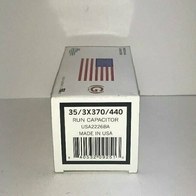AmRad USA2226BA Run Capacitor 35 + 3 uf MFD 370 / 440 Volt Made in USA