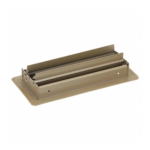 Lay-In Floor Register, 10 In W X 4 In H Opening, 170 Cfm, Brown, Steel, One-Way