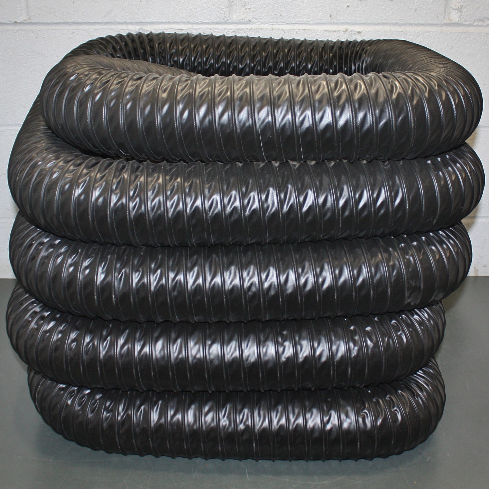 Flexaust Duct Hose 8351040050, 4″ ID x 50ft, Black TPE, Steel Wire Reinforced