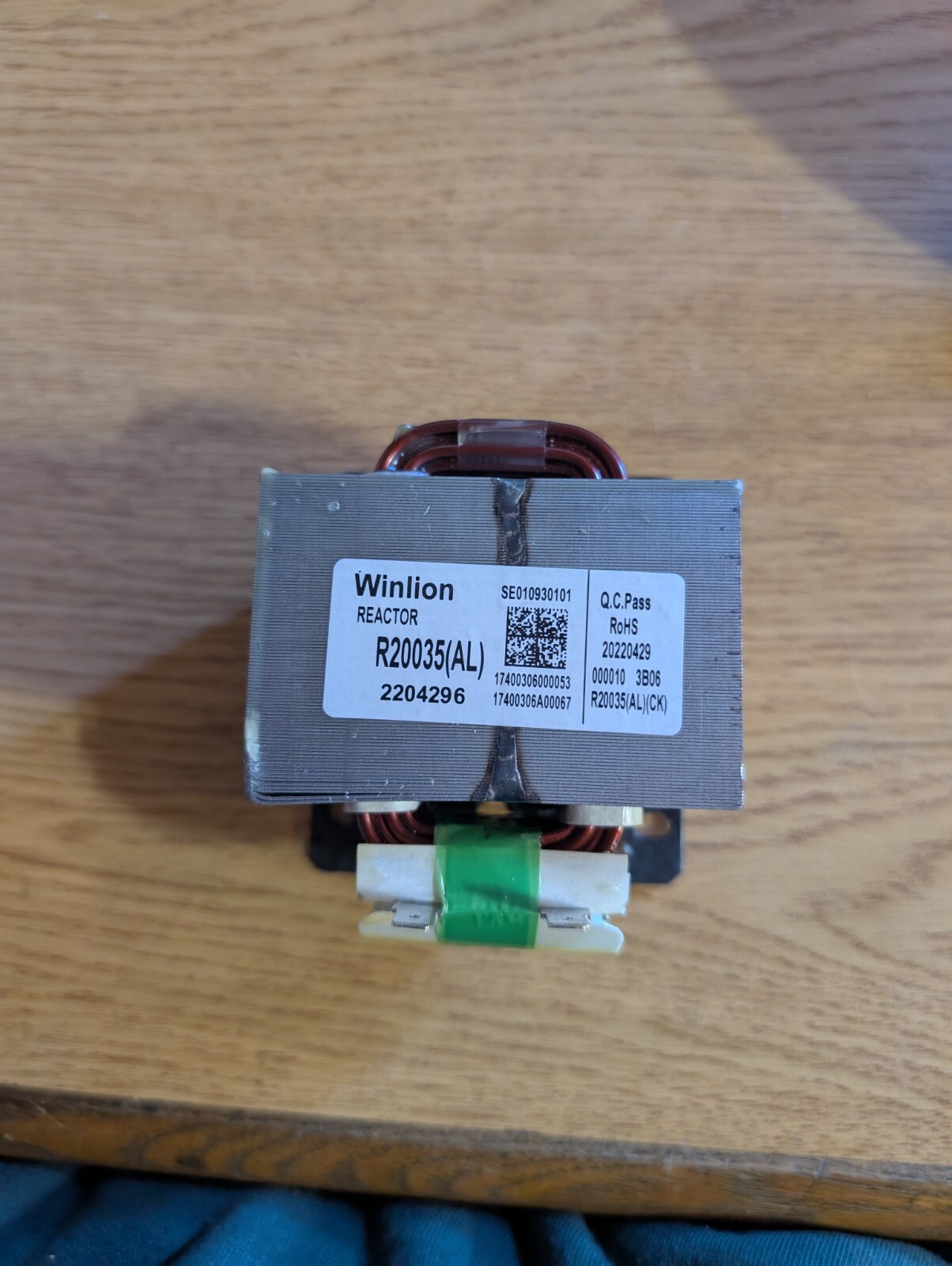 NEW Winlion Reactor R20035(AL) Pulled From Good Working Unit