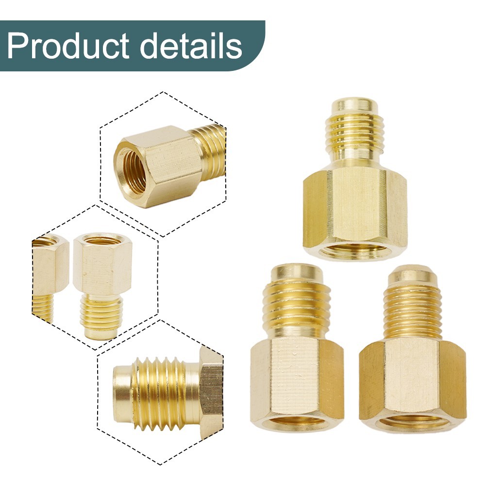 3pcs Vacuum Pump Adapter For R134a R12 R22 R410a Hvac Service High Quality
