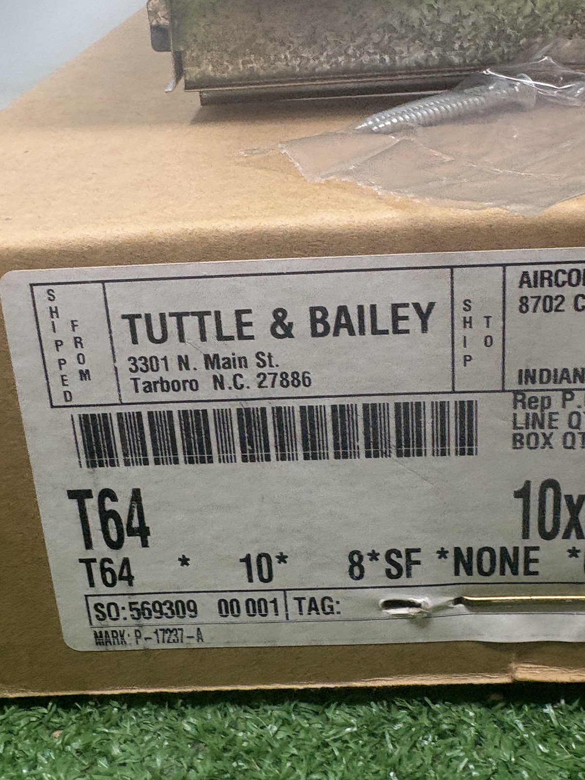 Tuttle & Bailey T64 10×08 HVAC Ceiling Wall Supply Diffuser Vent White New