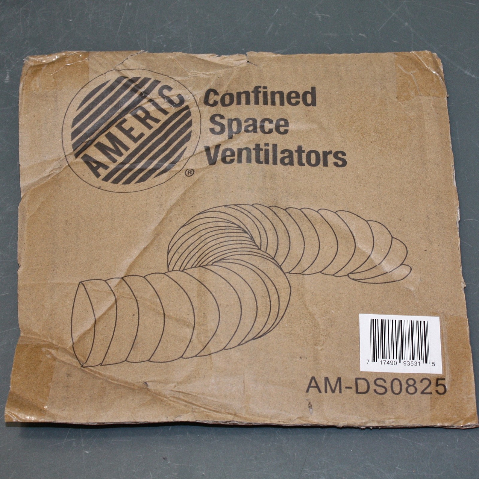 Americ Ventilation Duct AM-DS0825, 8″ x 25ft, PVC Coated Polyester, For VAF1500A