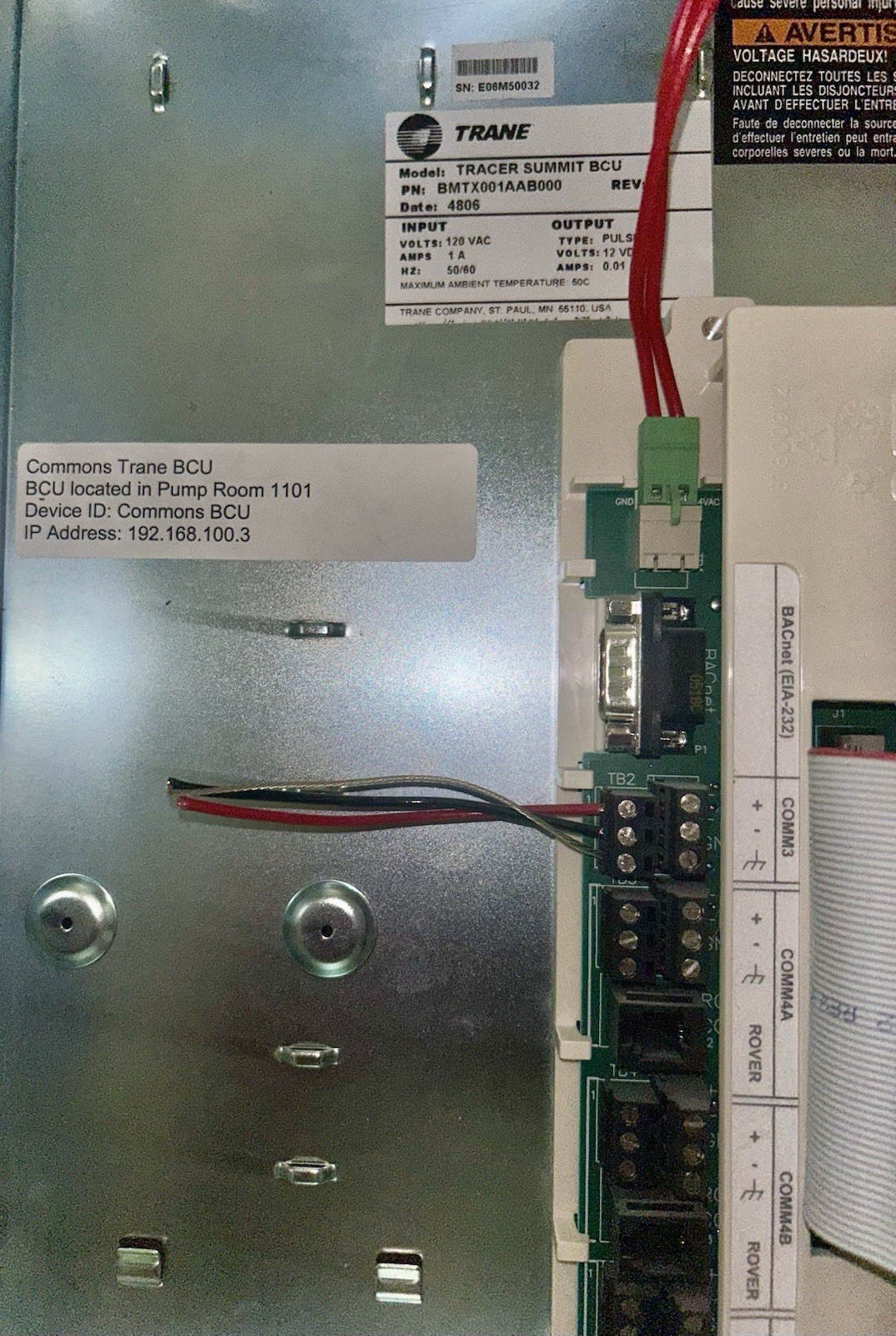 Trane Tracer Summit BCU Building Control Unit BMTX001AAB000 With Modem Rev. D