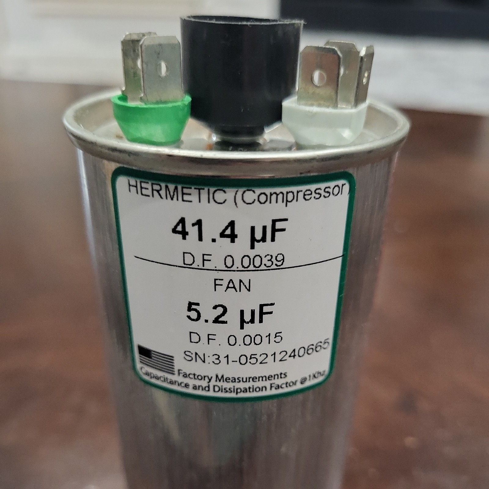 AmRad USA2235 Round Run Capacitor 40+5 uF MFD 370 / 440 Volt Made in USA