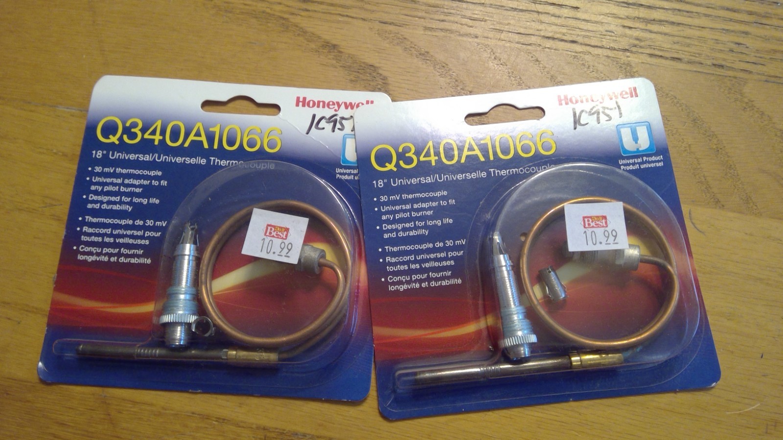 New Resideo Lot Of 2 Q340A1066 18″ Universal Thermocouple 30 mV Thermocouple