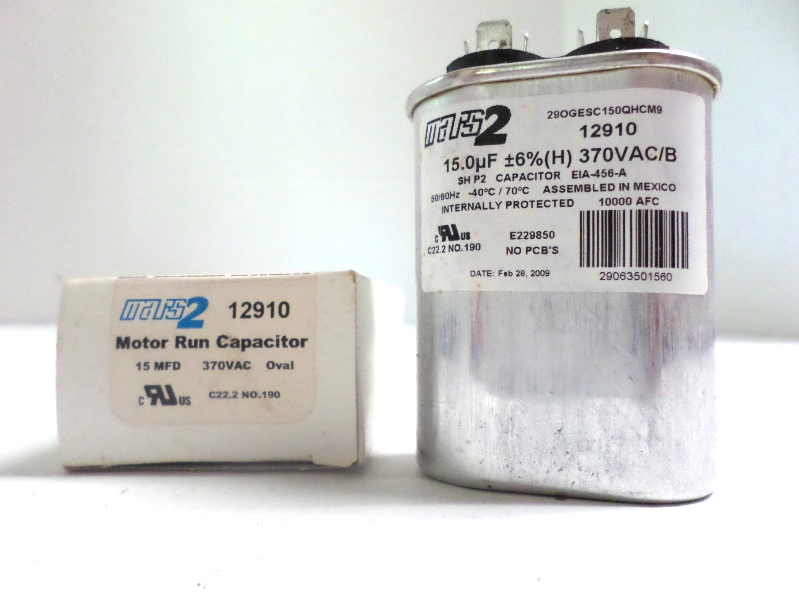 Mars2 12910 Motor Run Capacitor